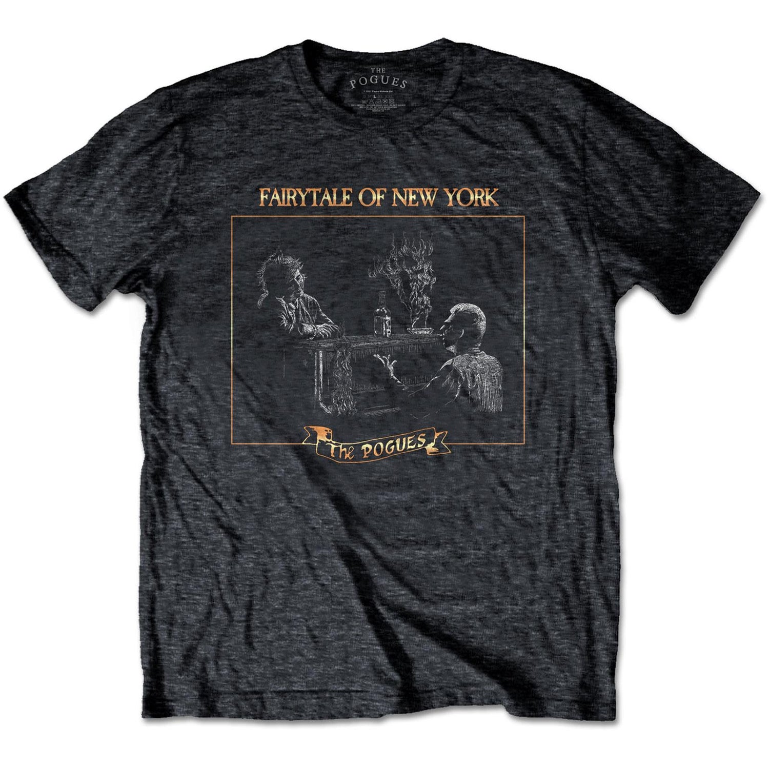 THE POGUES – Band T-Shirt: Fairytale Piano Band Merchandise T-Shirt