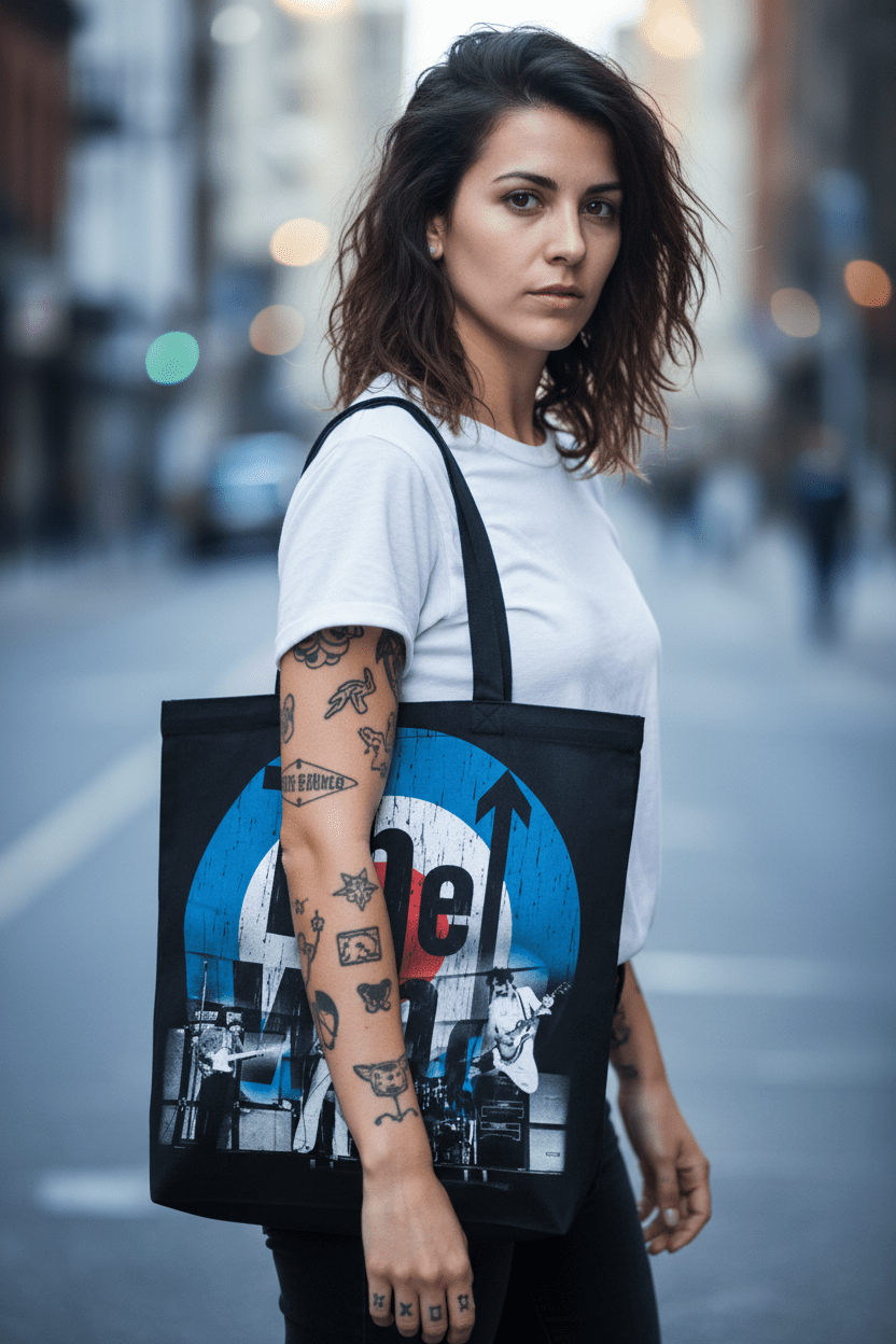 THE WHO - Baumwolltasche: TARGET - COOCOO.at - Dein Merch Shop aus Österreich