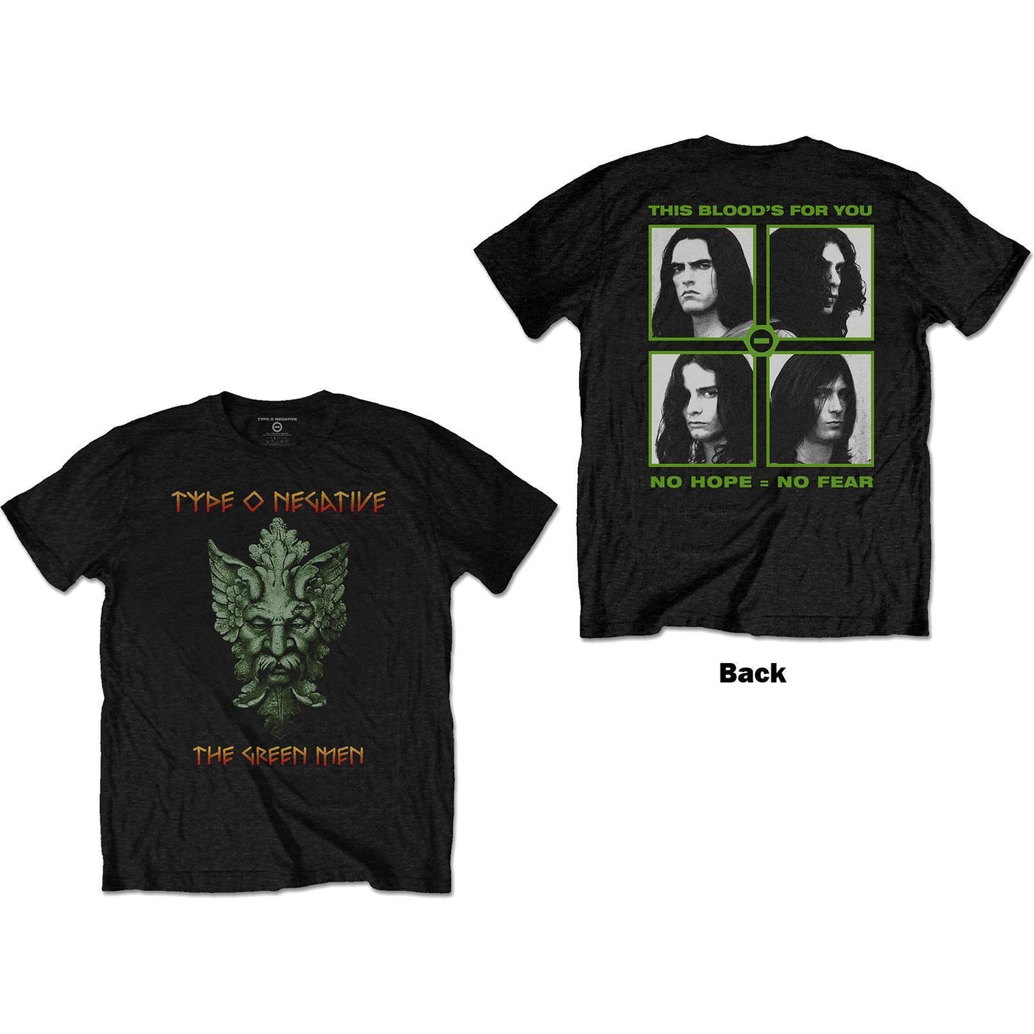 TYPE O NEGATIVE - Band T-Shirt: Green Men - COOCOO.at - Dein Merch Shop aus Österreich