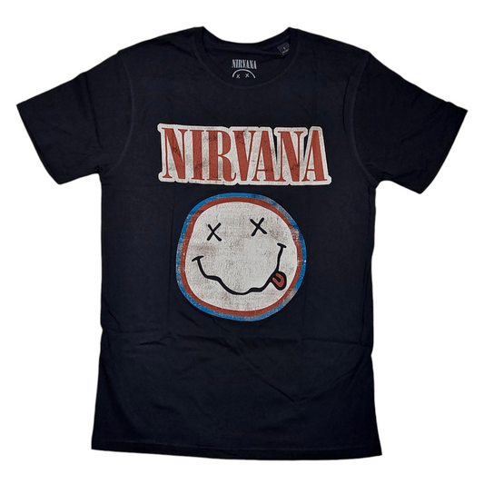 NIRVANA - Band T-Shirt: Vintage Logo - Band Merchandise - Bandshirt - NIRVTS01MB