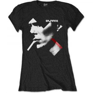 DAVID BOWIE - Ladies Shirt: X SMOKE RED