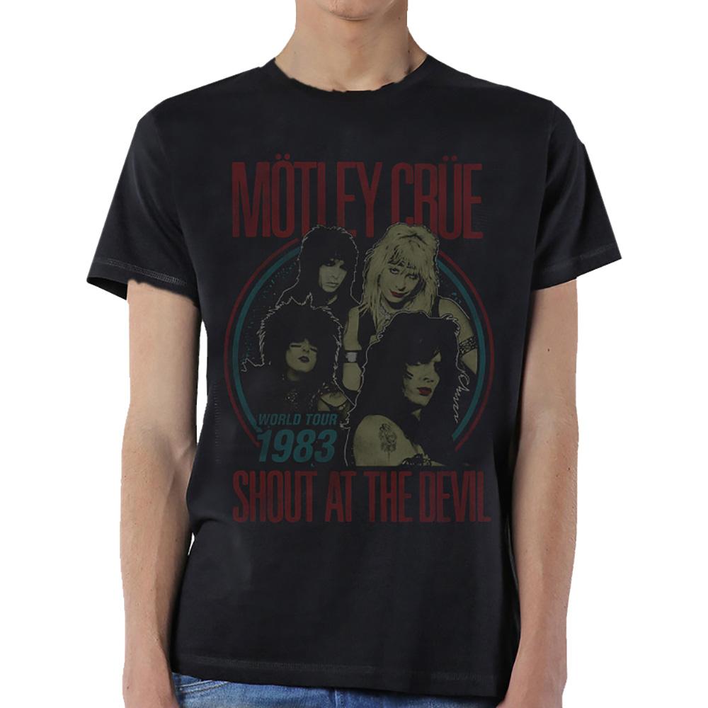 MÖTLEY CRÜE - Unisex T-Shirt: VINTAGE WORLD TOUR DEVIL '83