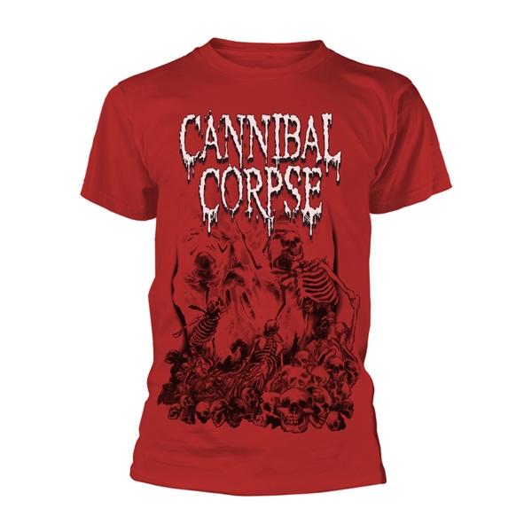 CANNIBAL CORPSE PILE OF SKULLS 2018 (RED) T-SHIRT